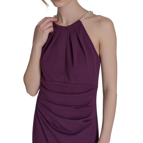 Eliza J Women’s Solid Sleeveless Gown – Plum – NWT – Size 10 - Picture 2 of 5